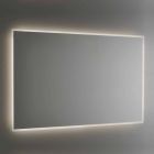 Espejo de baño retroiluminado con marco pulido con chorro de arena Made in Italy - Floriana viadurini