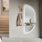 Espejo retroiluminado LED con borde pulido, fabricado en Italia - Kyra viadurini