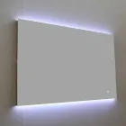Espejo de pared retroiluminado con marco de acero Made in Italy - Tundra viadurini