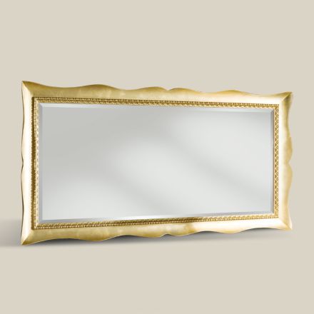 Espejo rectangular con marco de forma clásica Made in Italy - Lara viadurini