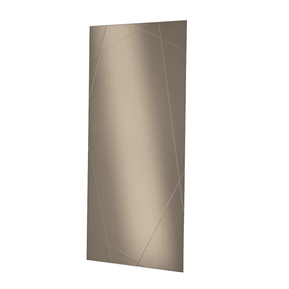 Espejo rectangular con grabados láser, fabricado en Italia - Alberta viadurini