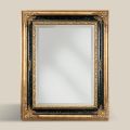 Espejo rectangular en madera de pan de oro y negro Made in Italy - Sophie