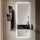 Espejo rectangular de cristal retroiluminado con LED. Fabricado en Italia - Solen viadurini