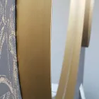 Espejo de pared redondo con marco de metal varios colores y luz led - Renga viadurini