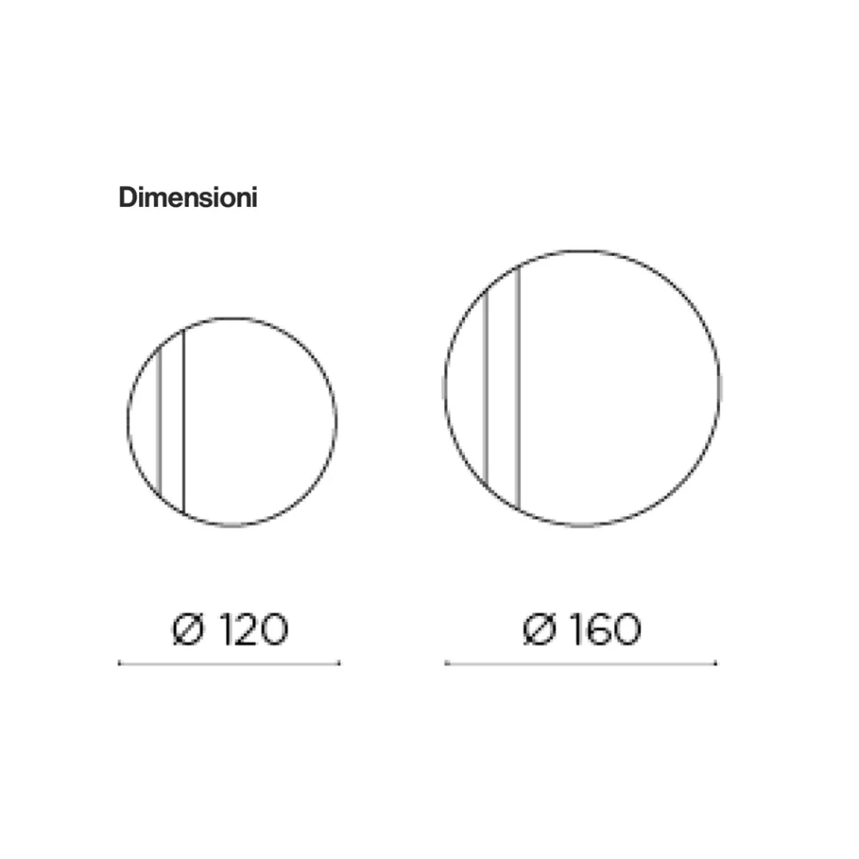 Espejo redondo con rejilla, fabricado en Italia - Brigitta viadurini
