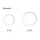 Espejo de pared redondo con decoración arenada, fabricado en Italia - Annamaria viadurini