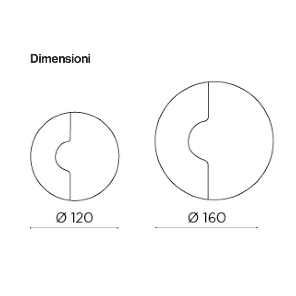 Espejo de pared redondo con rejilla, fabricado en Italia - Annabella viadurini