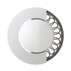 Espejo Redondo de Hierro con Decoración Lateral Made in Italy - Candado viadurini