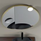 Espejo redondo de madera y espejo de aumento Made in Italy - Marie viadurini
