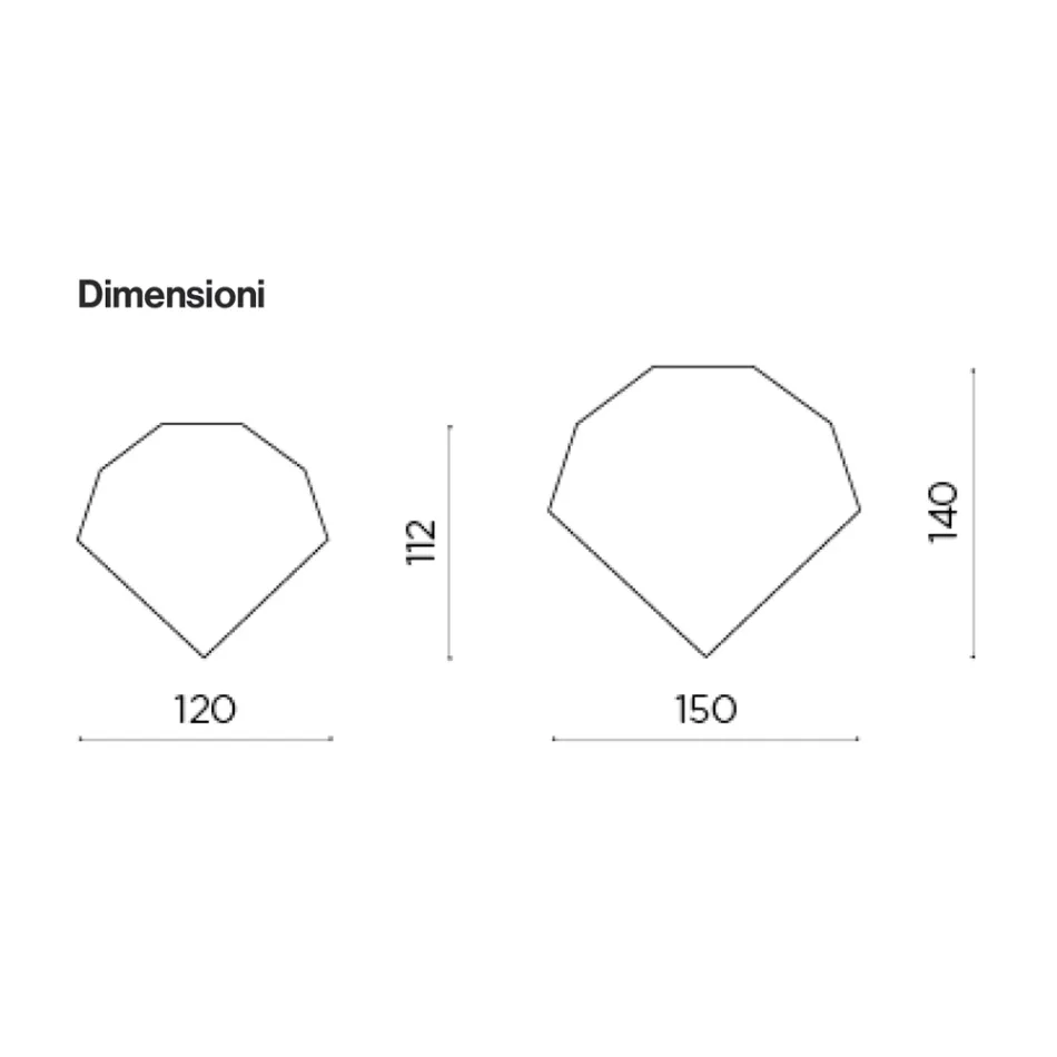 Espejo con forma disponible en 2 colores y 2 tamaños - Bonella viadurini
