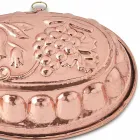 Postres Molde para pasteles ovalado en cobre estañado a mano con decoración - Gianfilippo viadurini