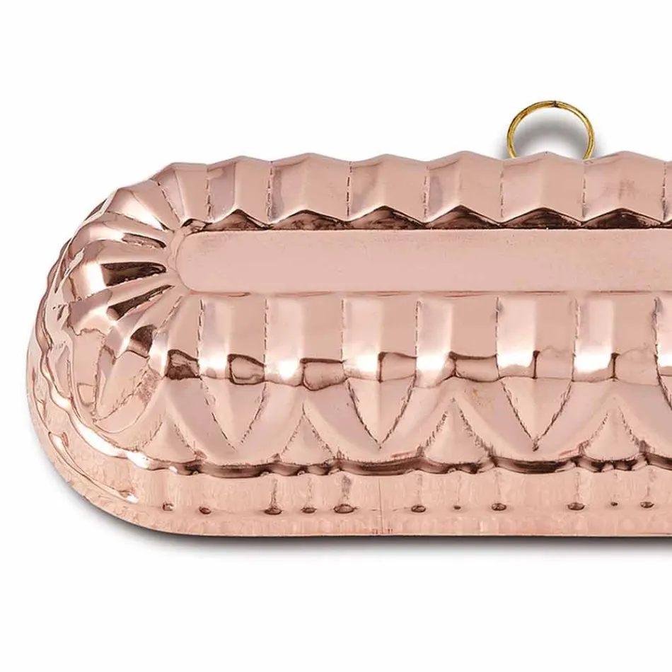 Molde Oval Plumcake en Cobre Estañado a Mano 30x11 - Gianclaudio viadurini