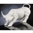 Figura de cerámica hecha a mano en forma de toro Made in Italy - Bulino viadurini