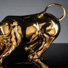 Figura de cerámica hecha a mano en forma de toro Made in Italy - Bulino viadurini