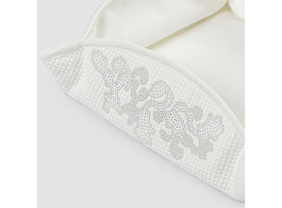 Bandeja de bolsillo blanca natural en calidad Piquet Made in Italy, 2 piezas - Sasseo viadurini