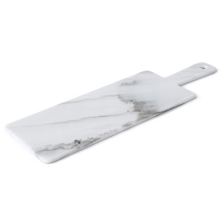 Tabla de cortar larga en mármol blanco de Carrara Diseño Made in Italy - Ghione viadurini