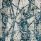 Alfombra de salón estampada de diseño moderno en seda y lana de bambú - Laptos viadurini