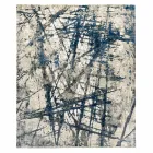 Alfombra de salón estampada de diseño moderno en seda y lana de bambú - Laptos viadurini