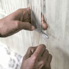 Alfombra modular de viscosa de colores hecha a mano tejida en la India - Gilberto viadurini