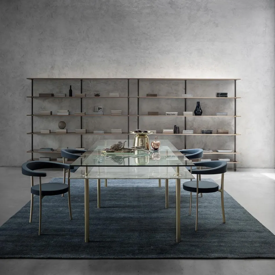 Alfombra hecha a mano tejida en la India Lana de alta calidad y seda de bambú - Anella viadurini