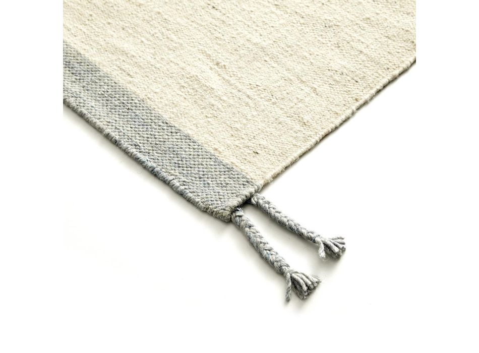 Alfombra rectangular para salón en lana y algodón de diseño versátil y moderno - Dimma