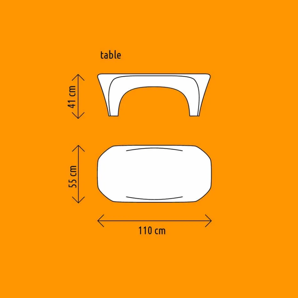 Mesas de centro modernas para interior o exterior, 2 piezas - Lily by Myyour viadurini