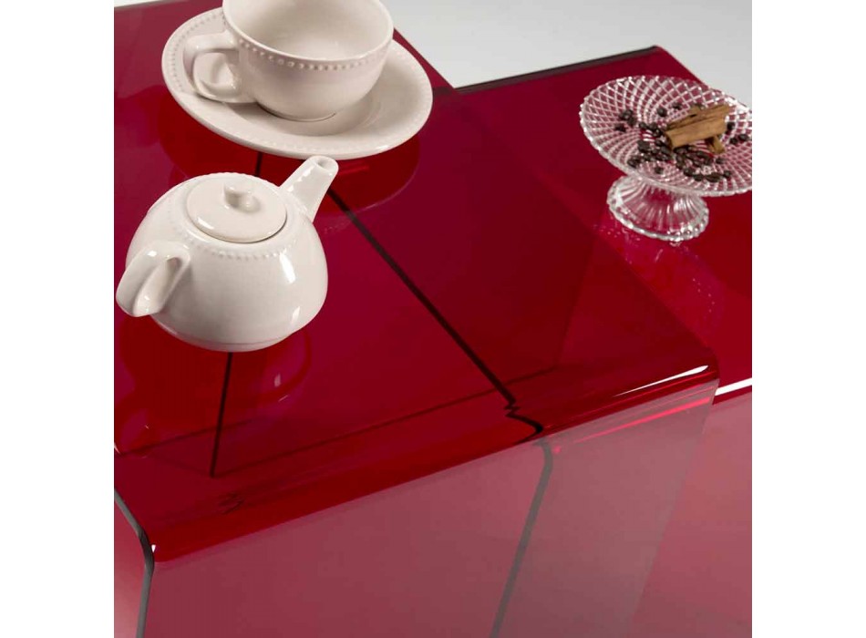 Mesas de diseño en plexiglás coloreado producido en Italia, Spinoso. viadurini