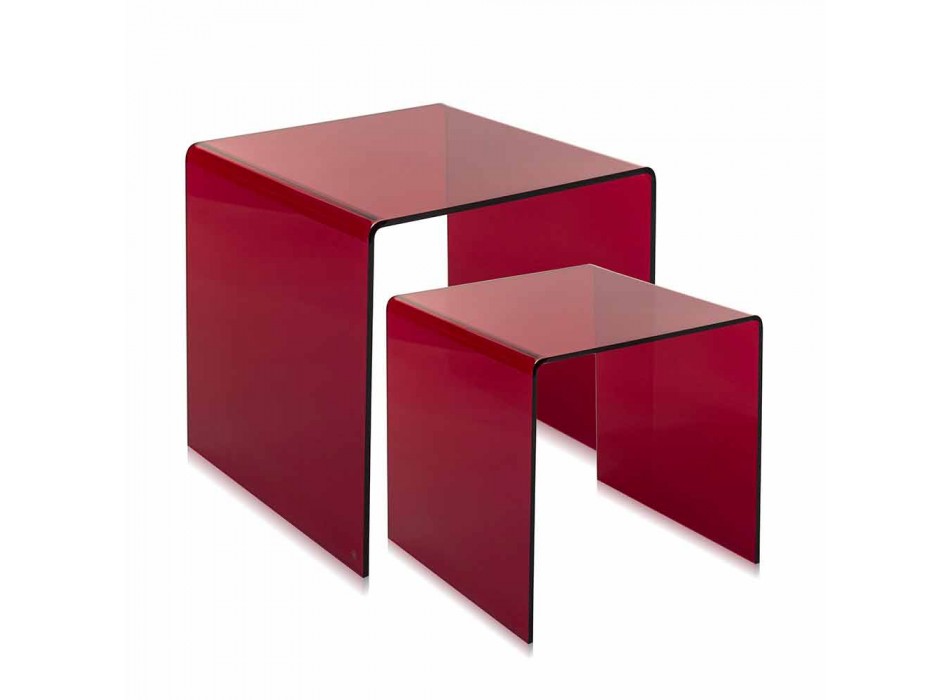 Mesas de diseño en plexiglás coloreado producido en Italia, Spinoso. viadurini