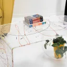 Moderna mesa de puente de plexiglás hecha en Italia, Bolly viadurini