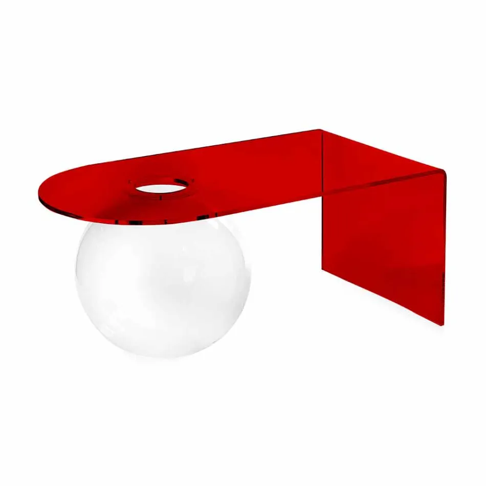 Moderna mesa de puente de plexiglás hecha en Italia, Bolly viadurini