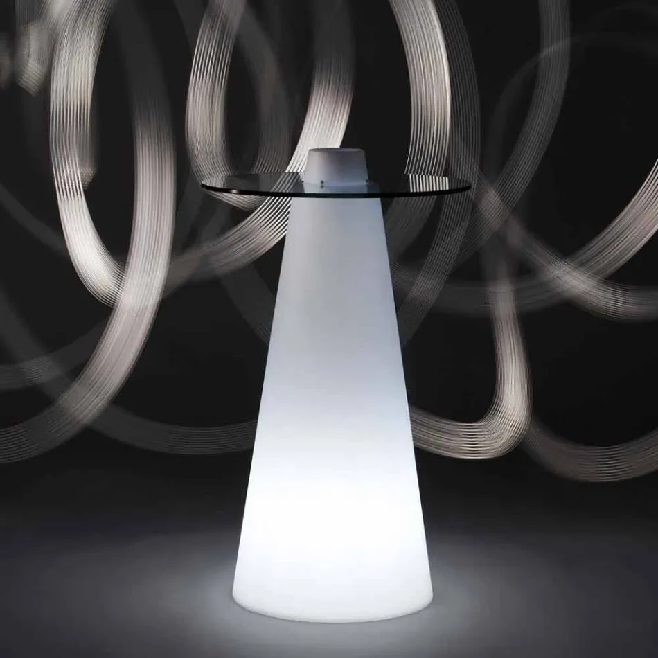 Slide High mesa alta (H120) de polietileno y vidrio hecho en Italia viadurini