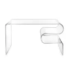 Mesa de centro Dennis de plexiglás transparente, fabricada en Italia. viadurini