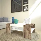 Mesa de Centro Baja para Salón en Madera Blanca 3 Acabados - Rames viadurini