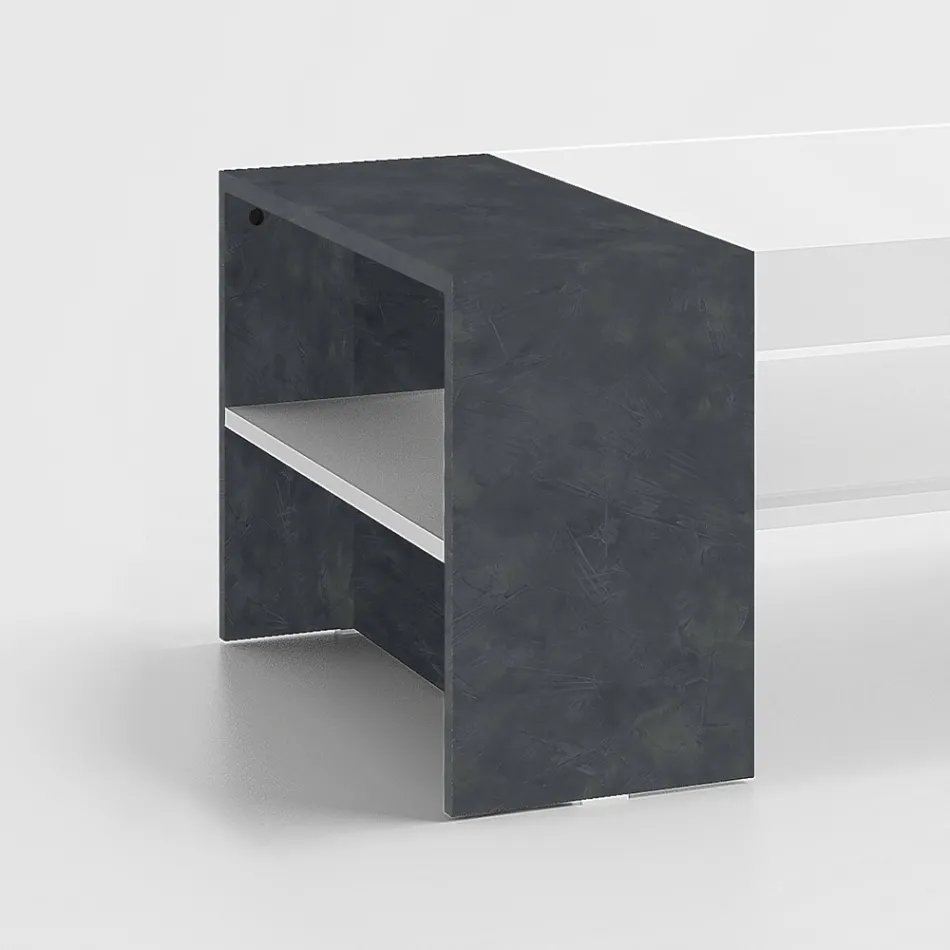 Mesa de Centro Baja para Salón en Madera Blanca 3 Acabados - Rames viadurini