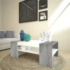 Mesa de Centro Baja para Salón en Madera Blanca 3 Acabados - Rames viadurini