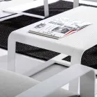 Mesa baja para exterior en aluminio pintado blanco o antracita - Aniello viadurini
