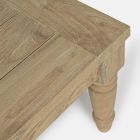Mesa de centro baja para exterior en madera de teca con acabado rústico, Homemotion - Ronak viadurini