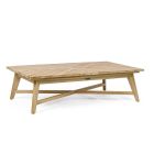 Mesa de centro baja rectangular para exterior en madera de teca, Homemotion - Stuart viadurini