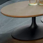 Mesa de centro baja en metal y cerámica de varios tamaños - Amereo viadurini