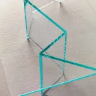 Mesa de centro baja en vidrio extraclaro 2 tamaños Made in Italy - Aleatorio viadurini