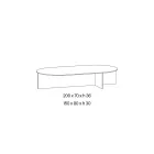 Mesa de centro Laris de cristal bronce con un diseño refinado, fabricada en Italia. viadurini