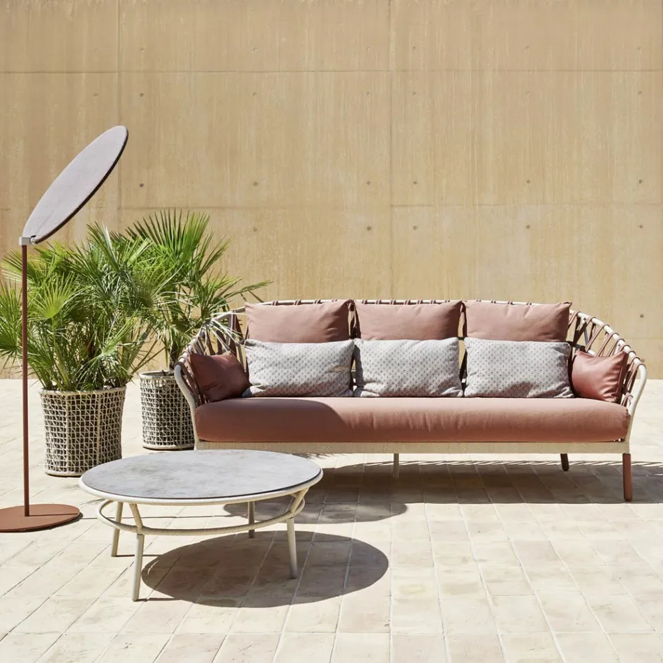 Mesa Baja Sobre Hpl o Cerámica Made in Italy - Emmacross by Varaschin viadurini