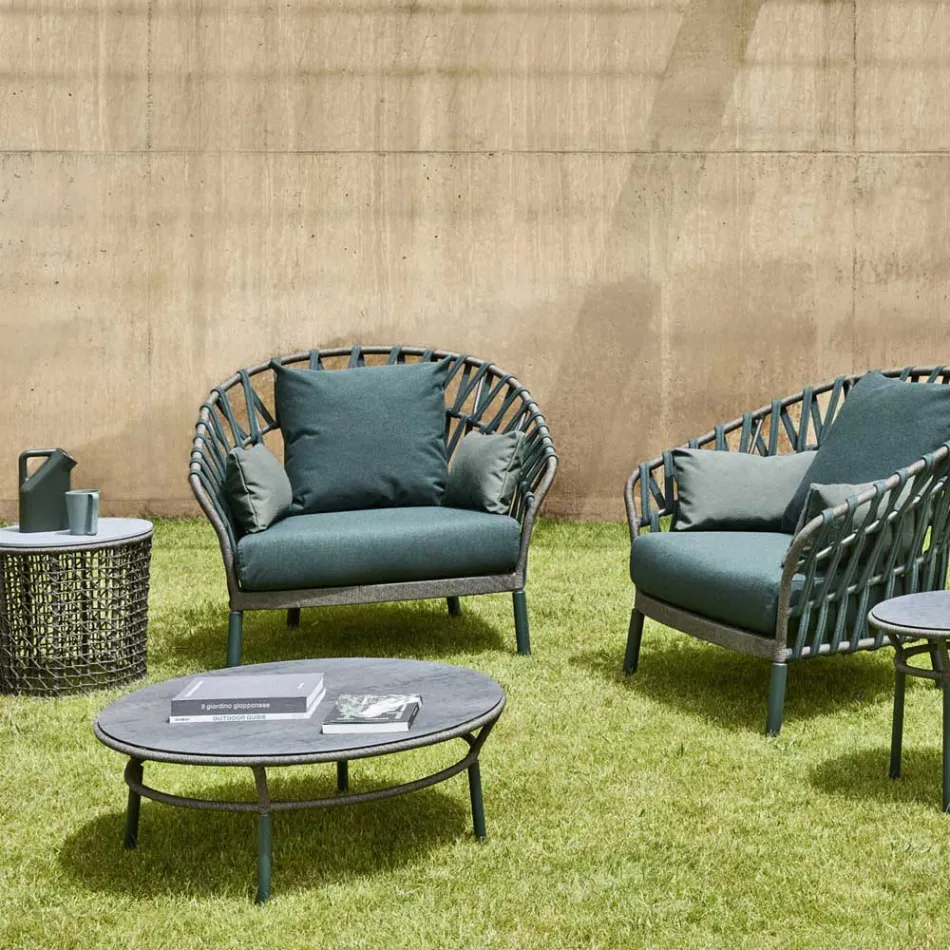 Mesa Baja Sobre Hpl o Cerámica Made in Italy - Emmacross by Varaschin viadurini