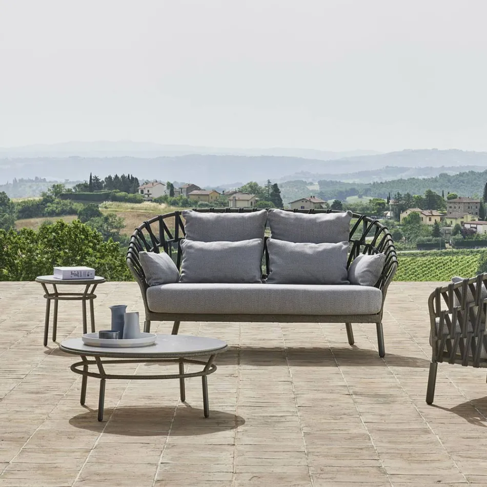 Mesa Baja Sobre Hpl o Cerámica Made in Italy - Emmacross by Varaschin viadurini