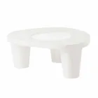 Mesa baja Low Slide Lita Table de polietileno y vidrio fabricado en Italia viadurini