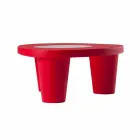 Mesa baja Low Slide Lita Table de polietileno y vidrio fabricado en Italia viadurini