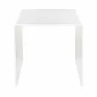 Mesita blanca de diseño moderno de 50x50cm Terry Big, hecha en Italia viadurini