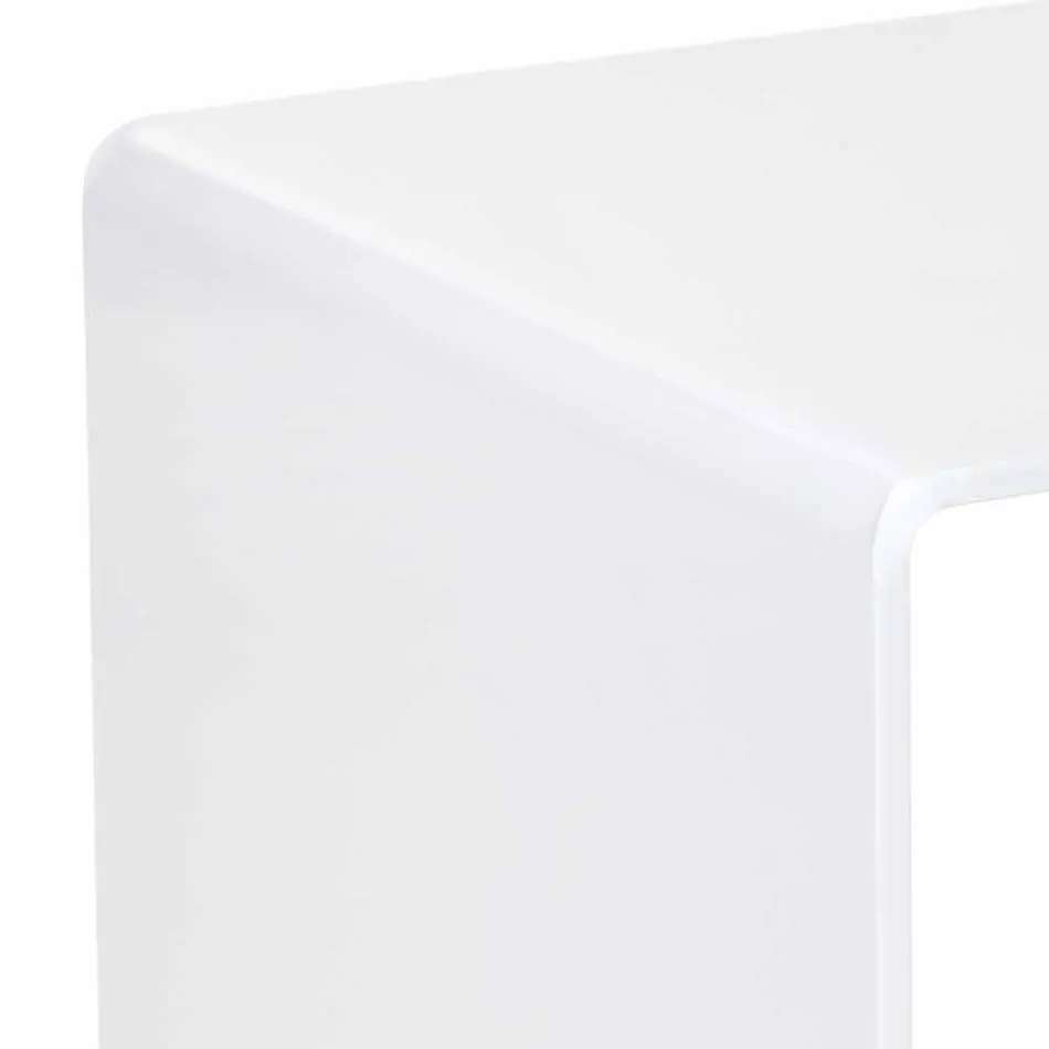 Mesita blanca de diseño moderno de 50x50cm Terry Big, hecha en Italia viadurini
