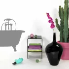 Mesa de centro / mesita negra de diseño moderno Mimi, hecha en Italia viadurini