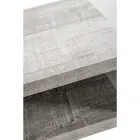 Mesita de noche reciclable en plexiglás transparente y madera - Pascoli viadurini